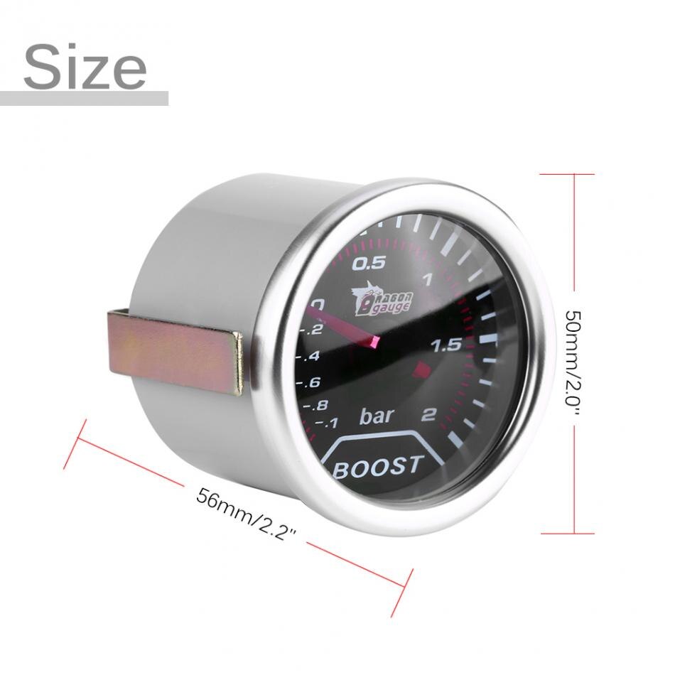 2 pouces/52 mm universel 7 couleurs LED Turbo Boost mètre PSI manomètre affichage numérique pointeur