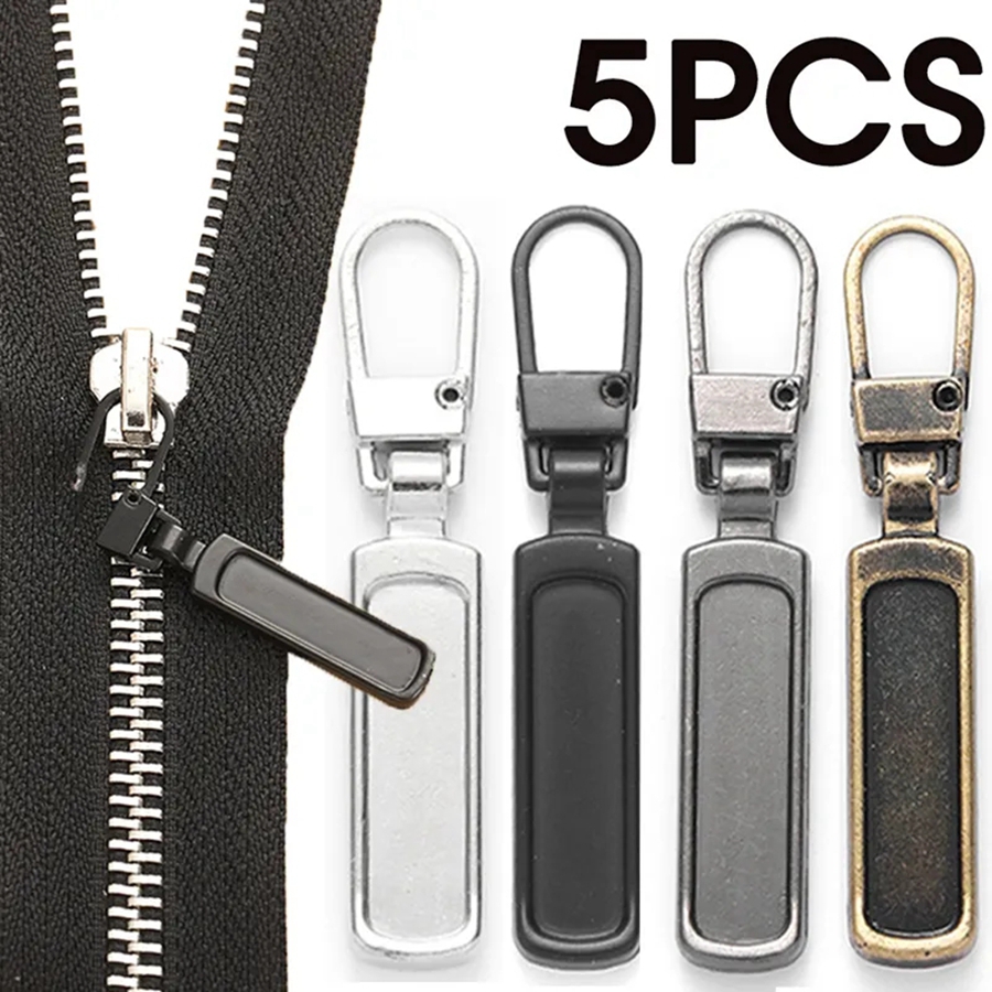 5 Pcs Metal Zipper Zipper Repair Kits Zipper Pull for Backpack Coat Tab DIY Sewing Accessories Pendants Sewing Supplies
