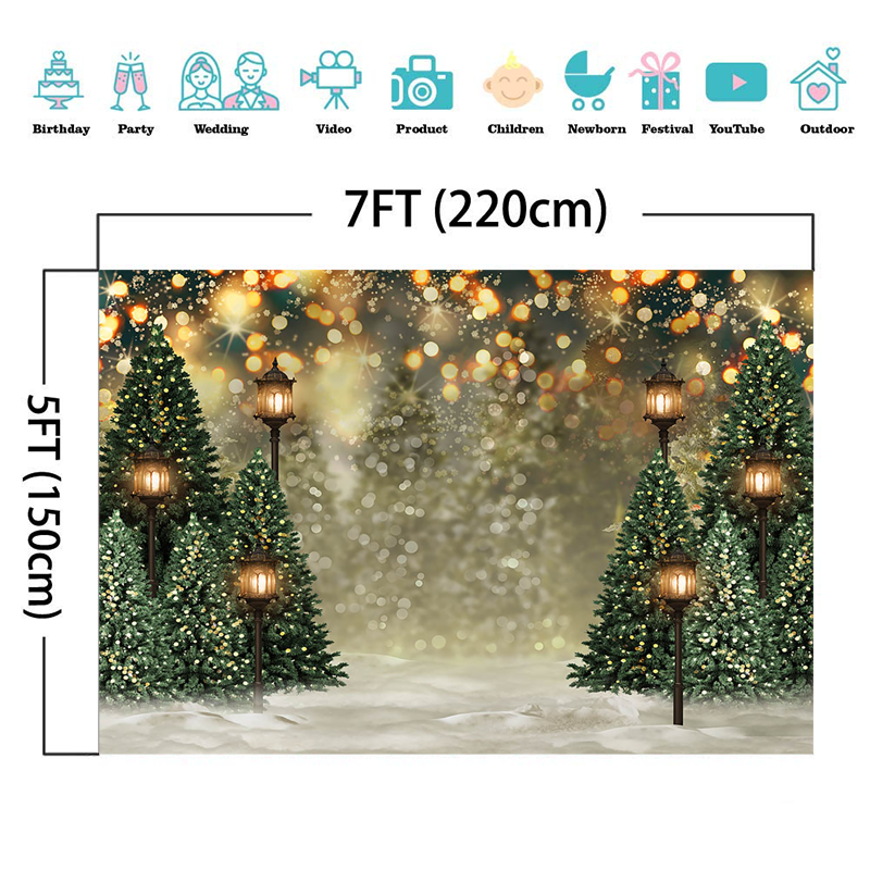 Fond de noël hiver neige Flash Bokeh photographie arrière-plan arbre de noël arrière-plan Photocall Photoshoot accessoire Photobooth