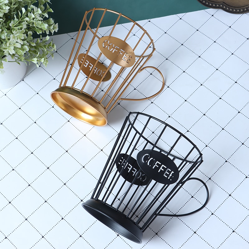 Universele 1Pc Koffie Capsule Opslag Mand Koffie Cup Mand Vintage Koffie Pod Organisator Houder Zwart Voor Home Cafe Hotel