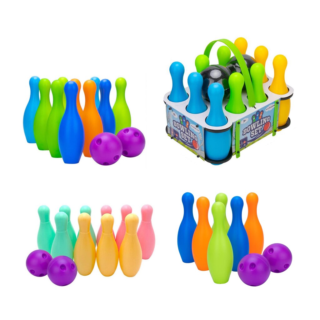 Boules de Bowling en plastique, ensemble de jeu pour enfants d'âge scolaire, pour garçons et filles