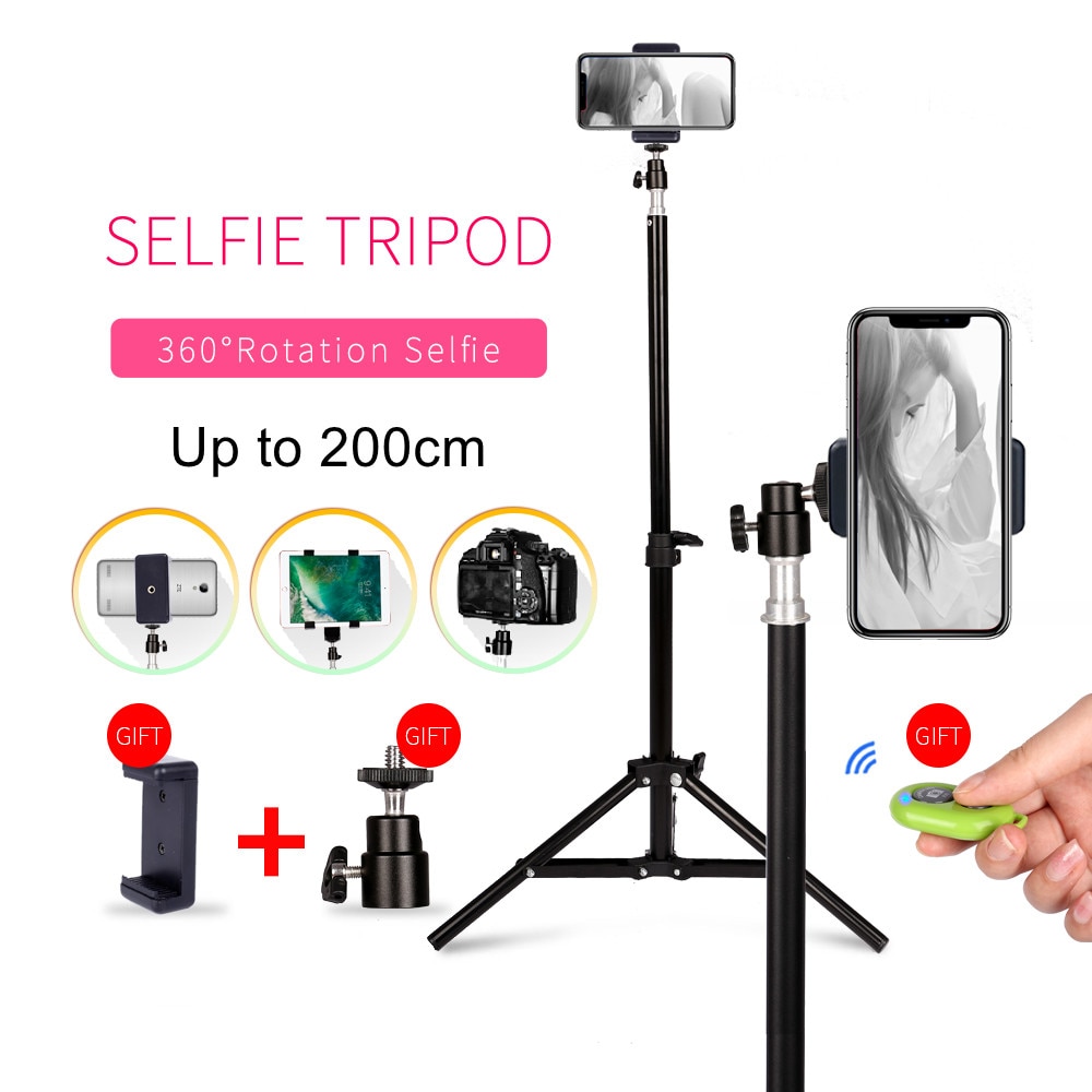 Tripod for Phones Stand Portable Flexible Selfie Tripod With Bluetooth Remote Ball Control Holder Camera Universal Photography
