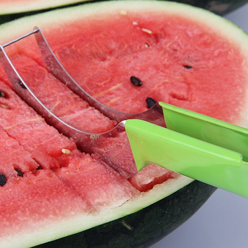 Rvs Watermeloen Slicer Cutter Watermeloen Corer Slicer Mes Corer Fruit Groente Snijden Cutter Keuken Gadgets