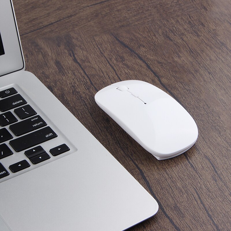 Bluetooth Mouse For HP Envy 17 X360 13.3 15-bq0xx Pavilion X360 11m-ad0xx 14 Laptop PC Wireless Mouse Rechargeable Silent Mouse: white