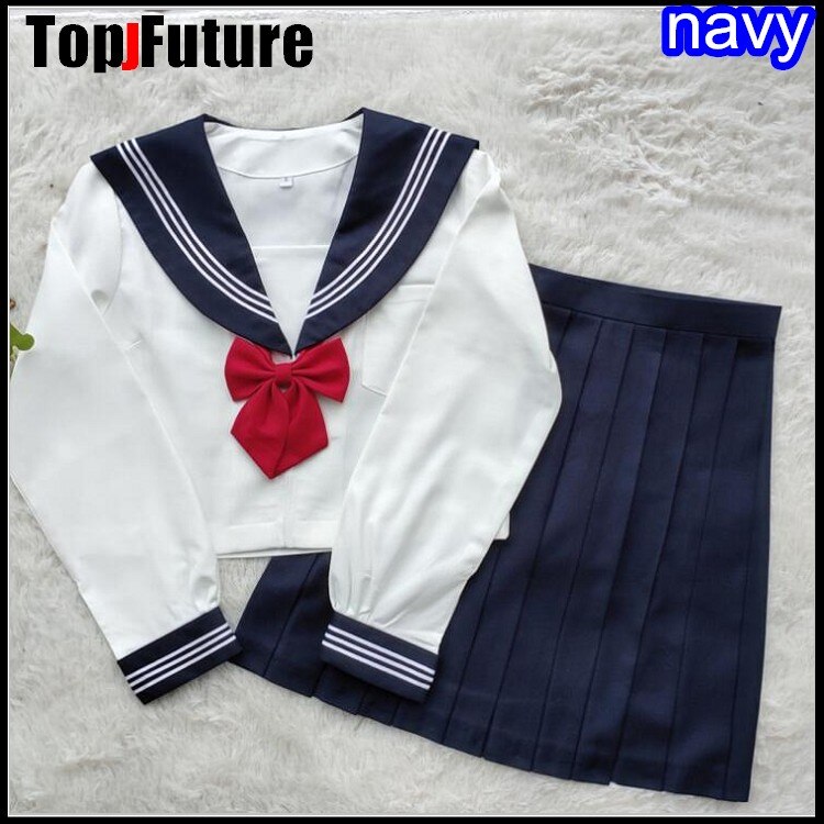 Orthodox college style Japanese student uniform JK Uniform suit NAVY suit orthodox sailor suit pleated skirt class suit