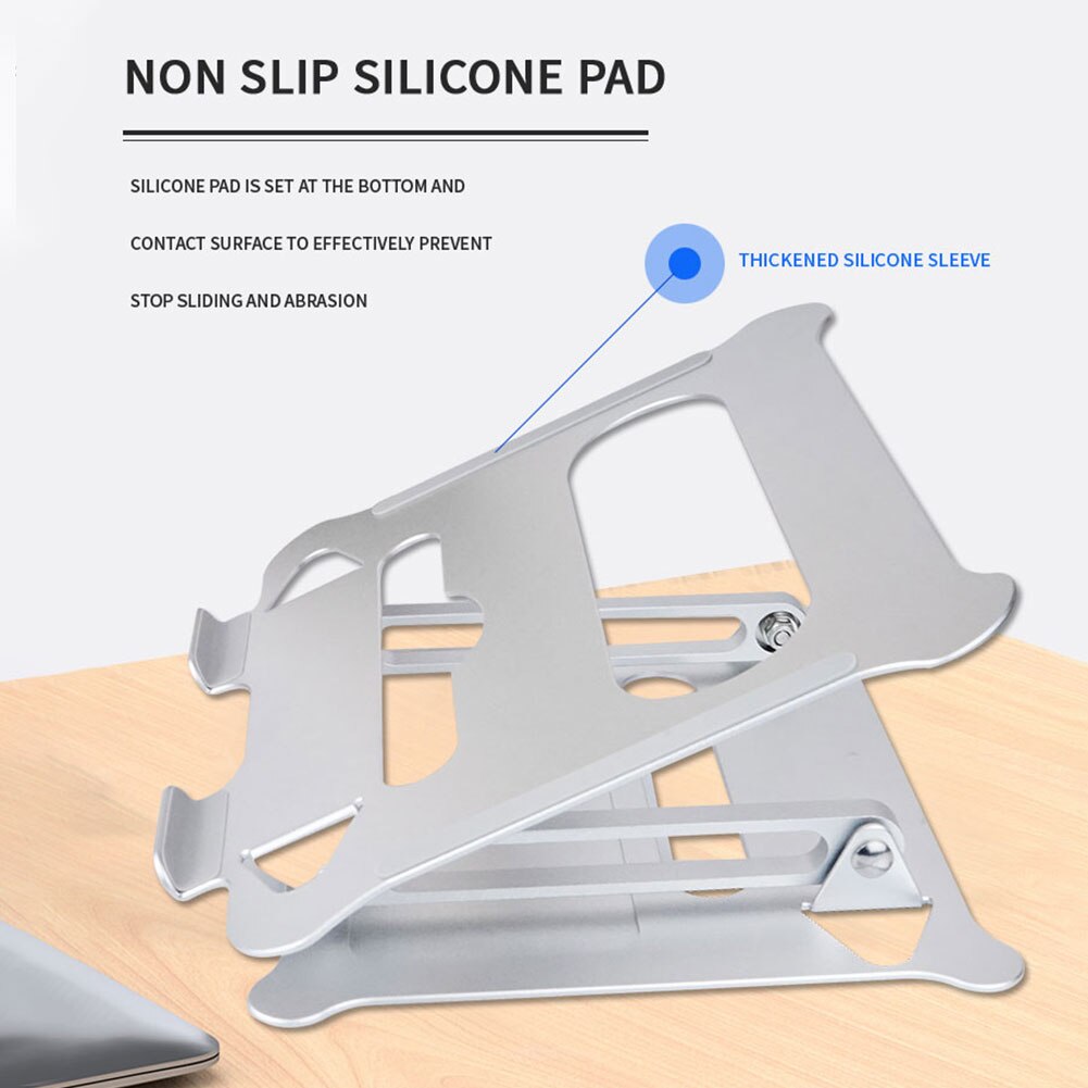 Portable Foldable Laptop Stand Ergonomic Office Desktop Holder Cooling Notebook Ventilated Adjustable Height Computer Universal