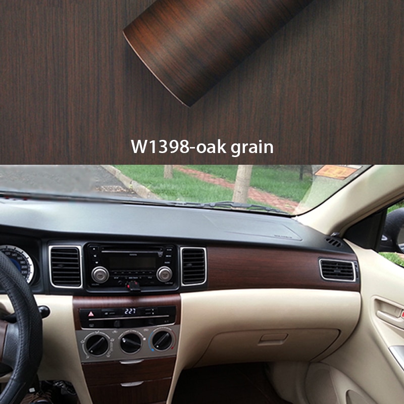 Auto Universal Car Accessories Interior PVC Premium Wood Grain Vinyl Wrap Sticker For Mitsubishi Lancer Hyundai Solaris IX30