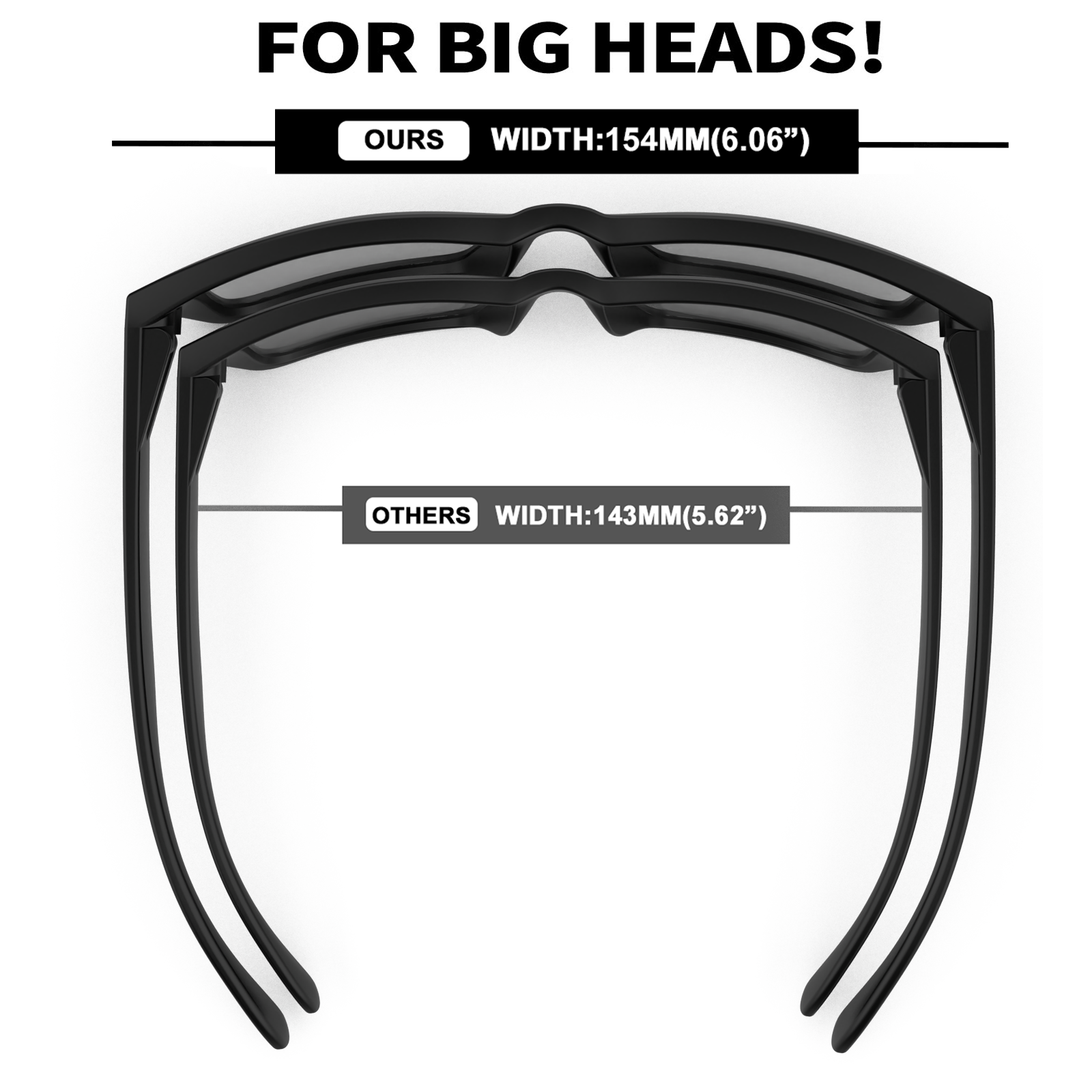 MAXJULI XL Size Extra Large Z87 Sunglasses for Big Wide Heads Men TR90 Ultralight Sun Glasses For Big Face UV400 Protection 8228