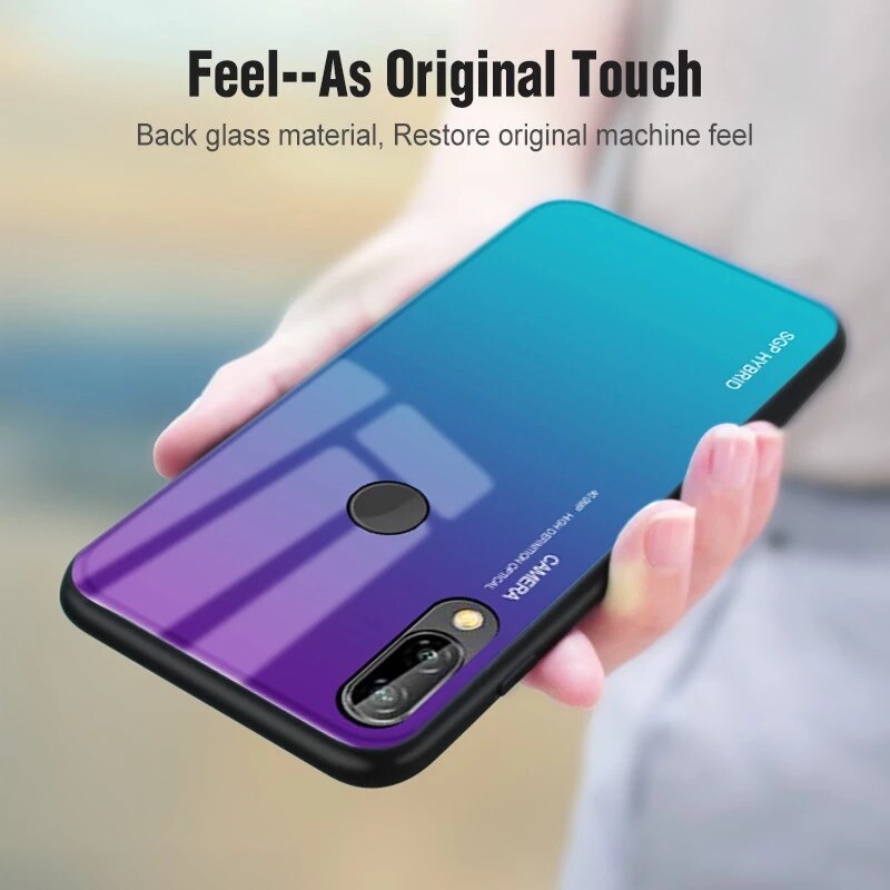 Custodia per telefono in vetro temperato colorato sfumato di lusso per Huawei Honor 8X Honor 8x X8 8X8 Max Pro Honor8 X Cover Case Shell