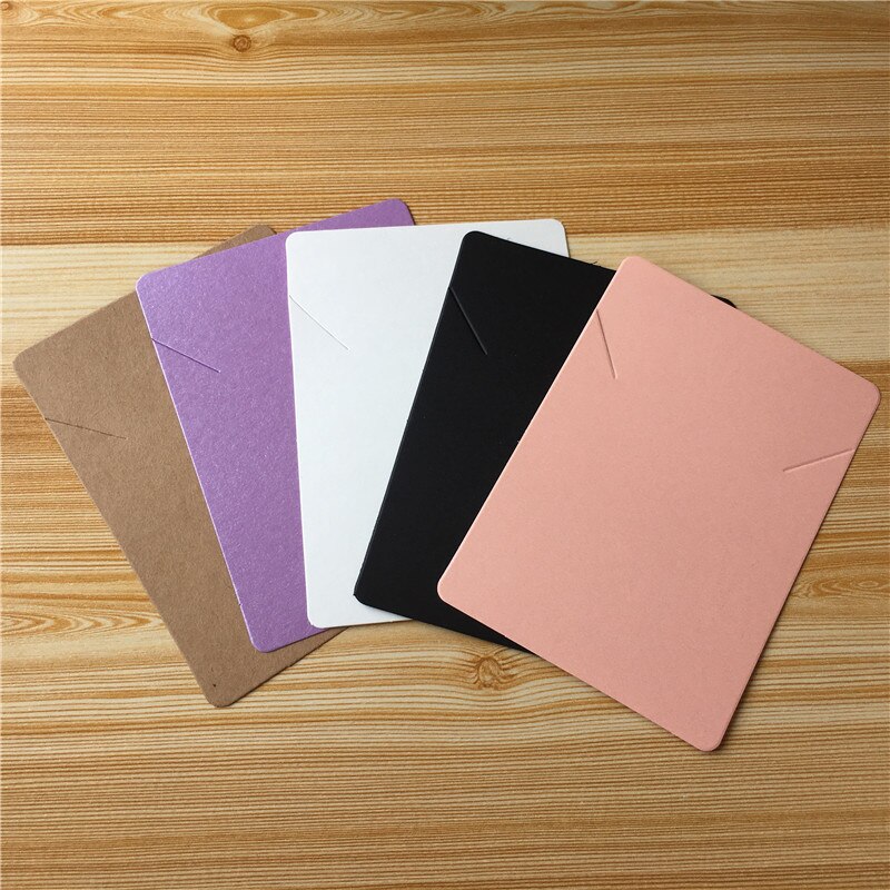 Handmade Kraft Colorful Paper Cardboard for Jewelry Necklace Hand Chain Display Packaging Card 12Pcs/lot 12.5x9cm