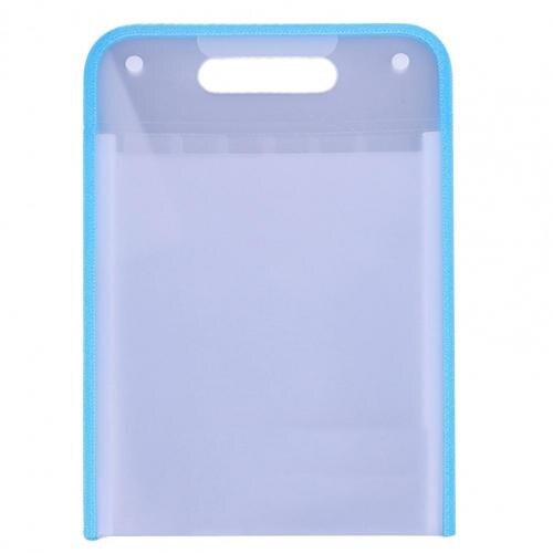 Expandable Handle Portable Files A4 Paper Folder for Students:  Transparent