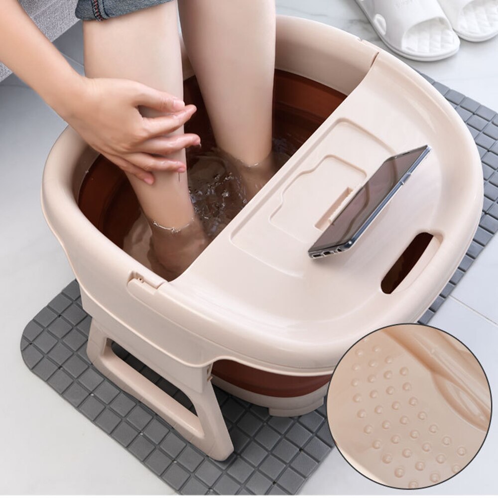 Foldable Foot Bath Barrel Foot Basin Bucket PP Folding Bucket Container Foot Tub Winter Water DIY Spa Foldable Massage Basin