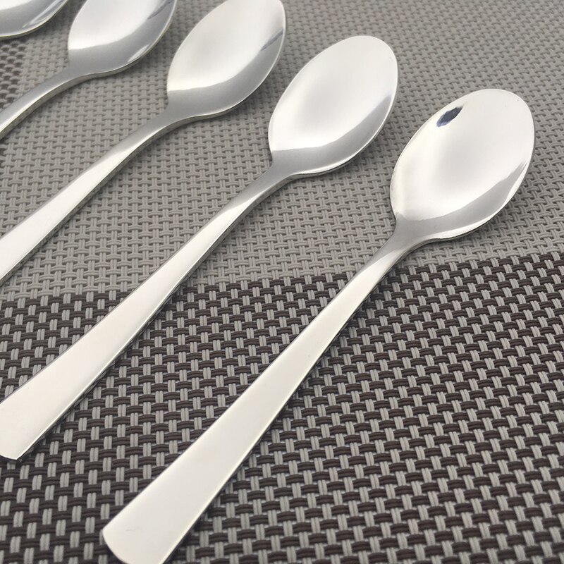 14cm Small Coffee Spoon Stainless Steel Teaspoon Sugar Spoons Mini TeaSpoonMixing Honey Straw Tea Spoon Xmas Restaurant Bar Cutl