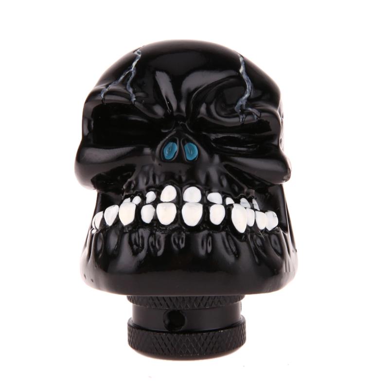 Gear Stick Shifter Skeleton Skull Head Car Modified Gear Shift Knob Stick Lever Shifter Universeel(Rood