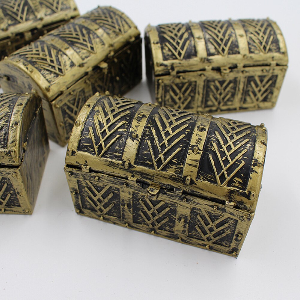 10 stk skattekiste vintage nipsting pirat arrangør boligindretning desktop fest smykker opbevaring tilbehør børn mini