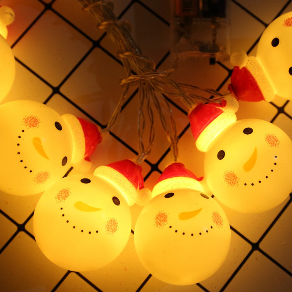 Snögubbar julårs krans 3m 20 led ljusslingor utomhus vattentät belysning för fest deco gatufestong