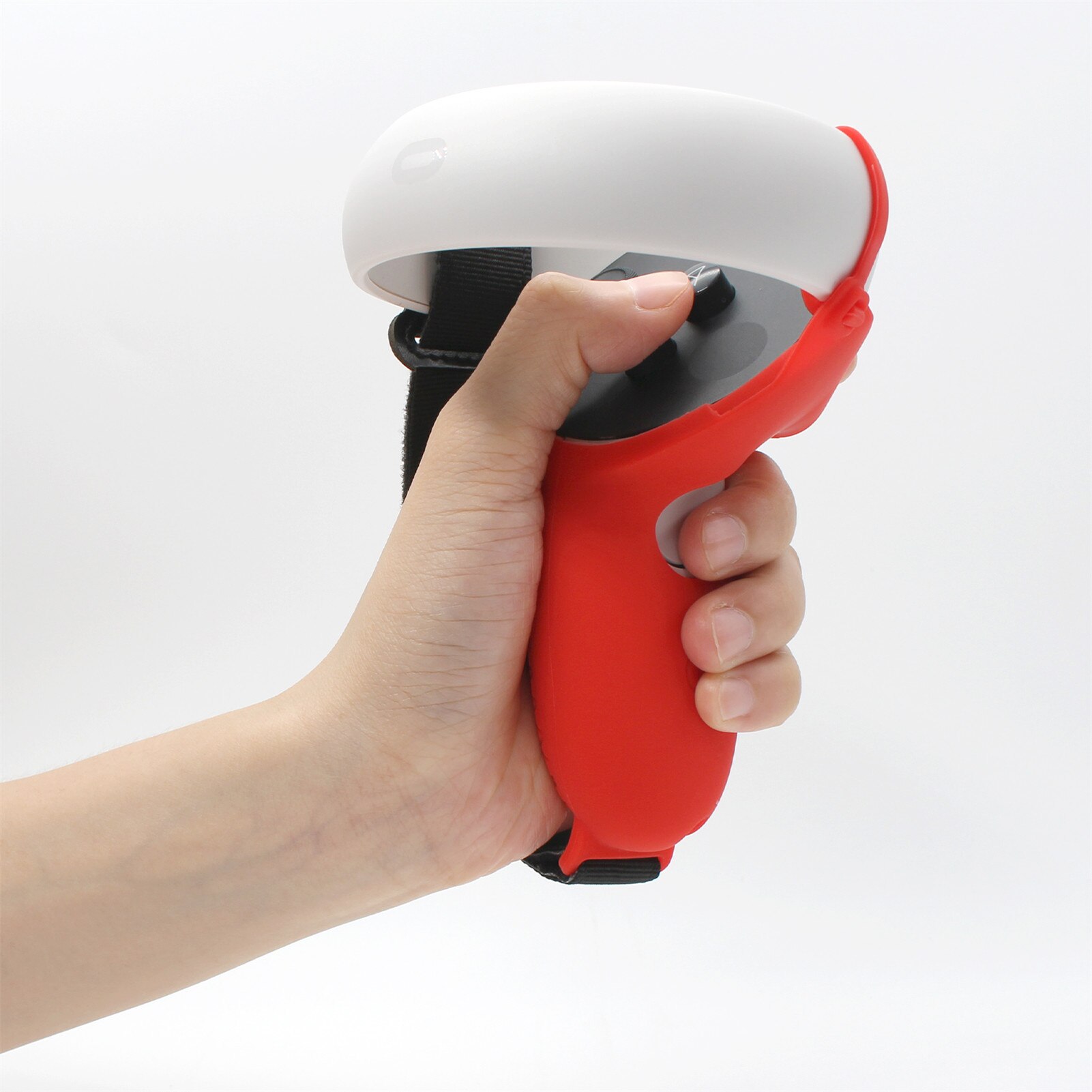 Halb Geschlossene 2-in-1 Bausatz Silikon Abdeckung Knöchel Gurt für Oculus Suche 2 VR berühren Regler schutzhülle Griff Griips