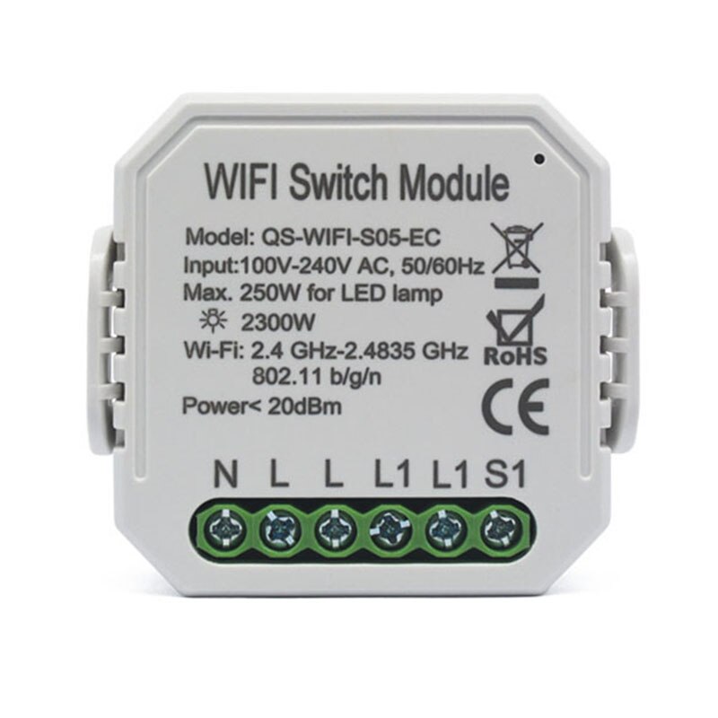 Tuya Wifi Power Meter Switch Module Concealed Wireless Relay Switch Consumption Monitor Measurement For Smart Home