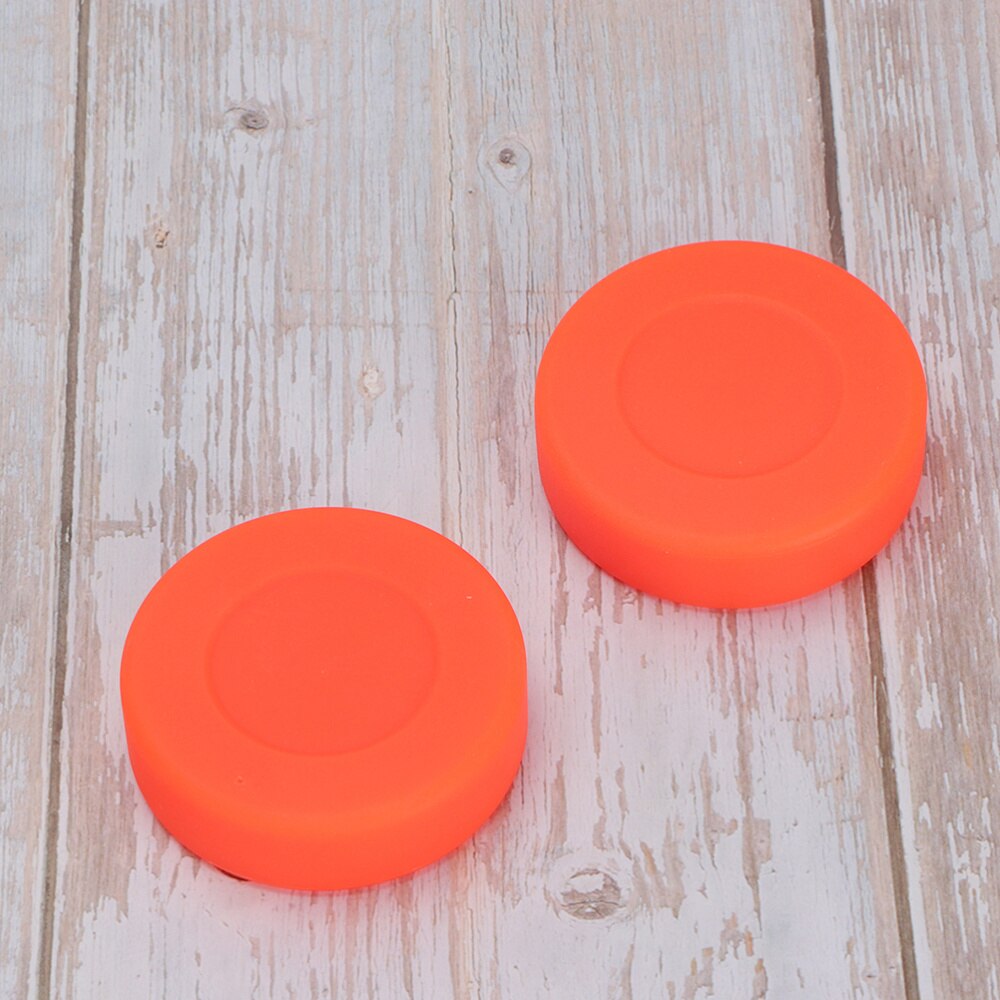10 Stck Einstellbare Härte Gummi Eis Eishockey Pucks matt Eishockey Bälle Sport Liefert für Rolle Straße Eishockey(Orange)
