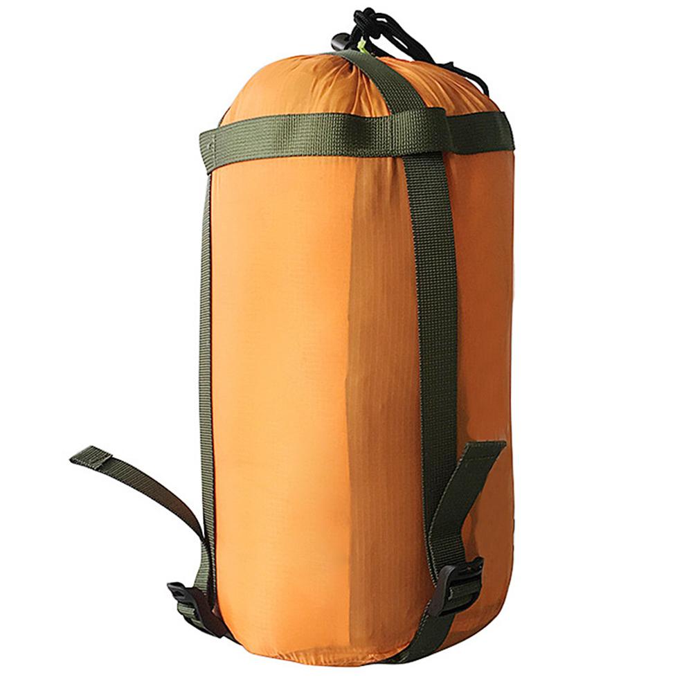 Saco de dormir para acampar al aire libre, bolsa de almacenamiento con cordón, equipo de Camping: Yellow