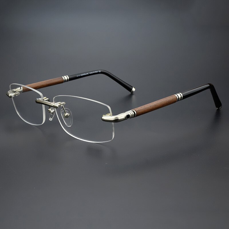 Gafas ópticas sin montura para hombre, anteojos Retro de titanio para miopía, monturas para gafas graduadas MB491