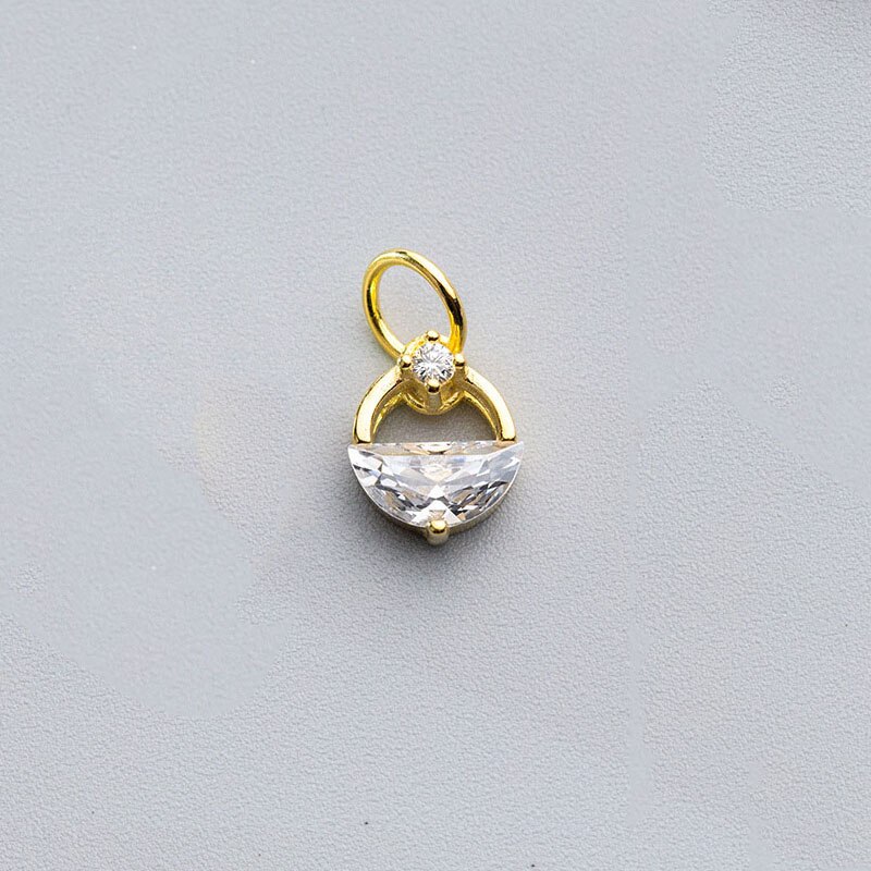 Meetsoft romantische 925 große zirkonia-rundanhänger aus sterlingsilber, hohl, diy-schmuck, minimalistisch, schickes accessoire: Ay714g