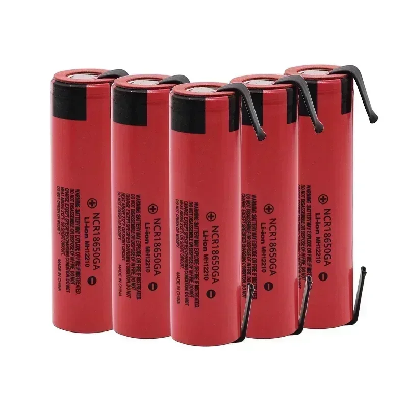 NCR18650 GA rechargeable battery, lithium battery, 18650 3.7V 3500mAh 20A discharge+ DIY welding nickel sheet