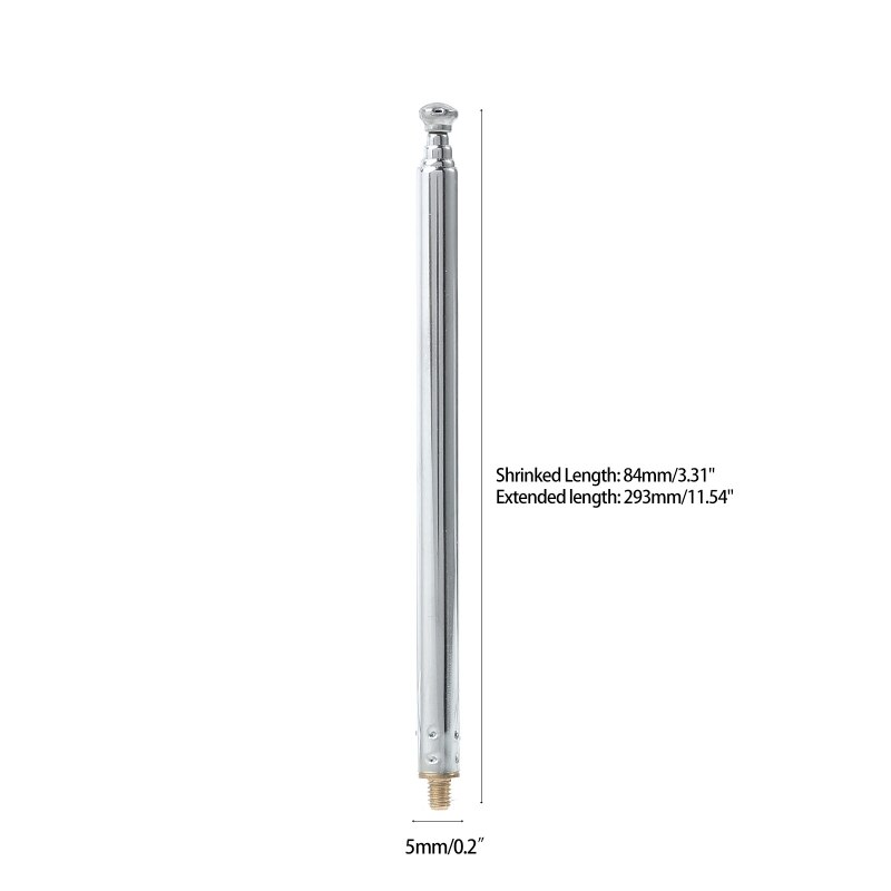 5 Section Replacement Telescopic Aerial Antenna RC Car Model Universal TV Radio T84D