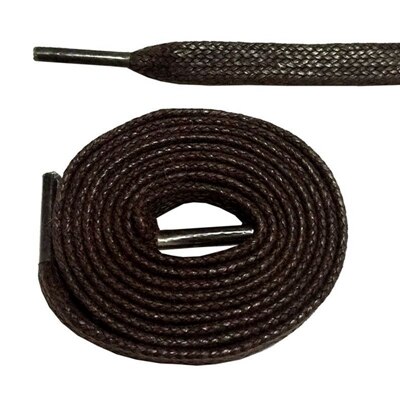 7mm wide Flat Waxed Shoelaces Unisex Cord Cotton Shoe Laces for Canvas Dress Shoes 120cm / 47": NO 3 dark brown