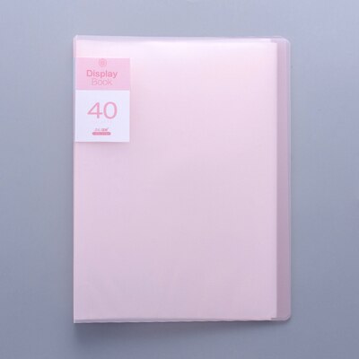 Displaybook Transparent Information Book Insert Folder Multi-layer Folder Student Folder Music Score Folder File Organizer: Pink 40 pages