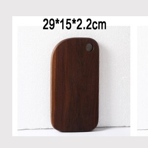Breadboard cooking board whole wood unpainted sushi tray black walnut solid wood cutting board kitchen handmade wooden: 29x15x2.2cm