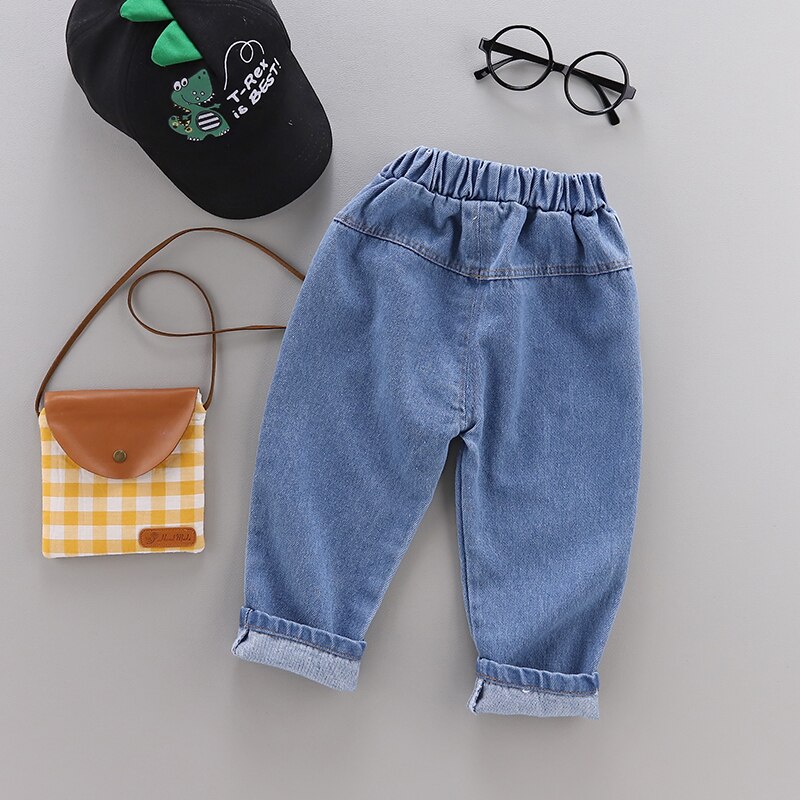Baby Boys and Girls Monogrammed Jeans Kids Denim Pants Children's Clothing