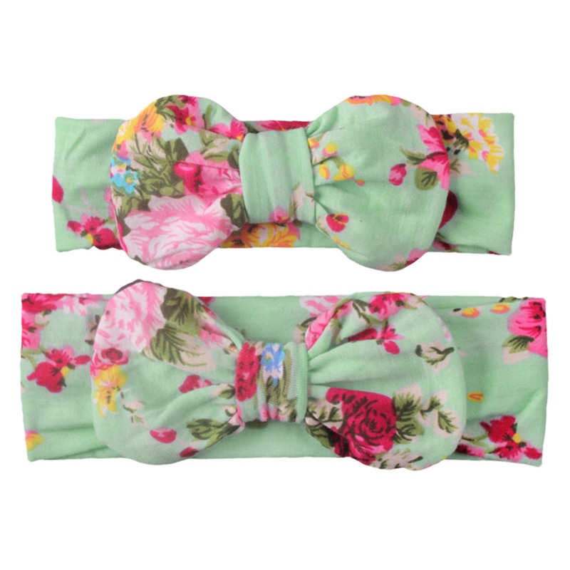 Balleenshiny 2 Stuks Moeder En Kind Hoofdband Sets Gedrukt Luipaard Print Geknoopt Hoofdband Polyester Katoen Zachte Haaraccessoires: T16