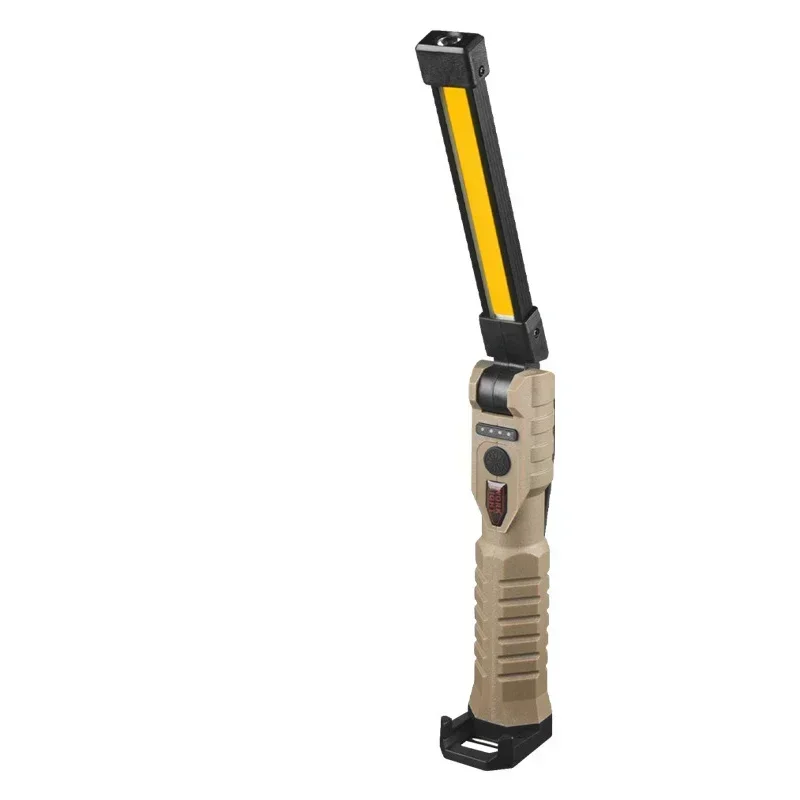 USB oplaadbare COB LED-werklamp Draagbare magnetische draadloze inspectielamp voor autoreparatie Thuiswerkplaats Noodsituatie: YELLOW