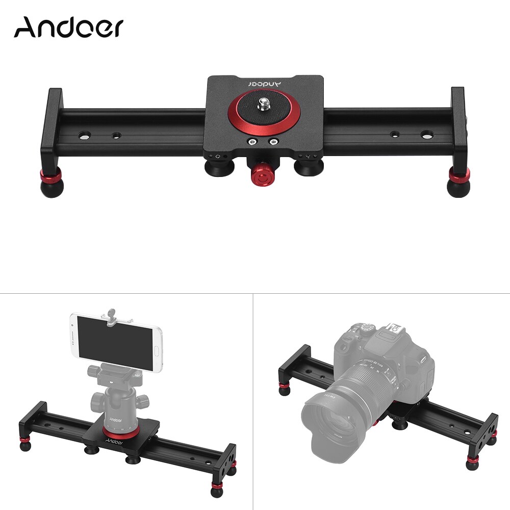 30cm 40cm 50cm Camera Track Slider Aluminum Alloy Damping Slider Track Video Stabilizer Rail Track Slider for DSLR Camcorder