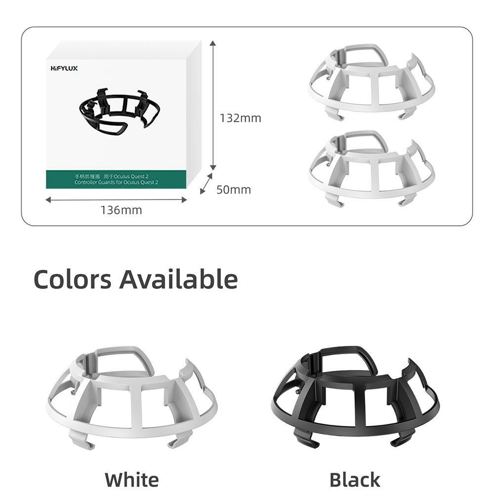 Quest 2 VR Controller Protector Ring Handle Anti-crash Protective Cover for Oculus Quest 2 VR Bumper Ring Devices Accessories