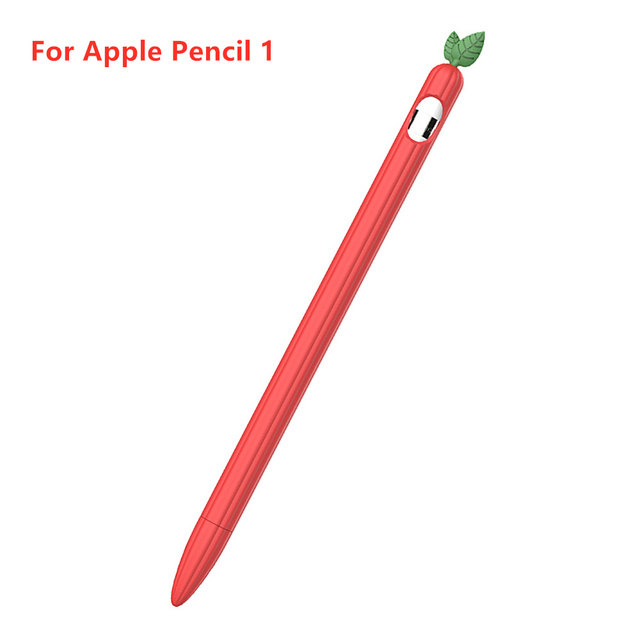 Coque de protection Anti-perte pour Apple Pencil 2, étui en Silicone pour iPad 1/2, stylet protecteur: Red-1st