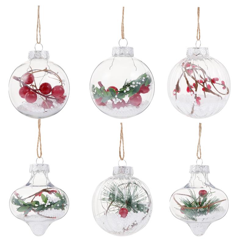 6 stuks kerstbal hangende ornamenten kerstballen hangende hangers kerstboom hangende ornamenten voor thuis binnen