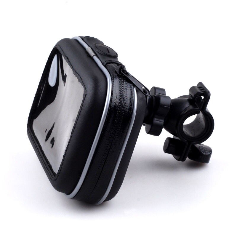 Support GPS pour guidon de moto, avec étui étanche à fermeture éclair pour écran de 4.3 pouces Garmin TomTom Magellan GPS