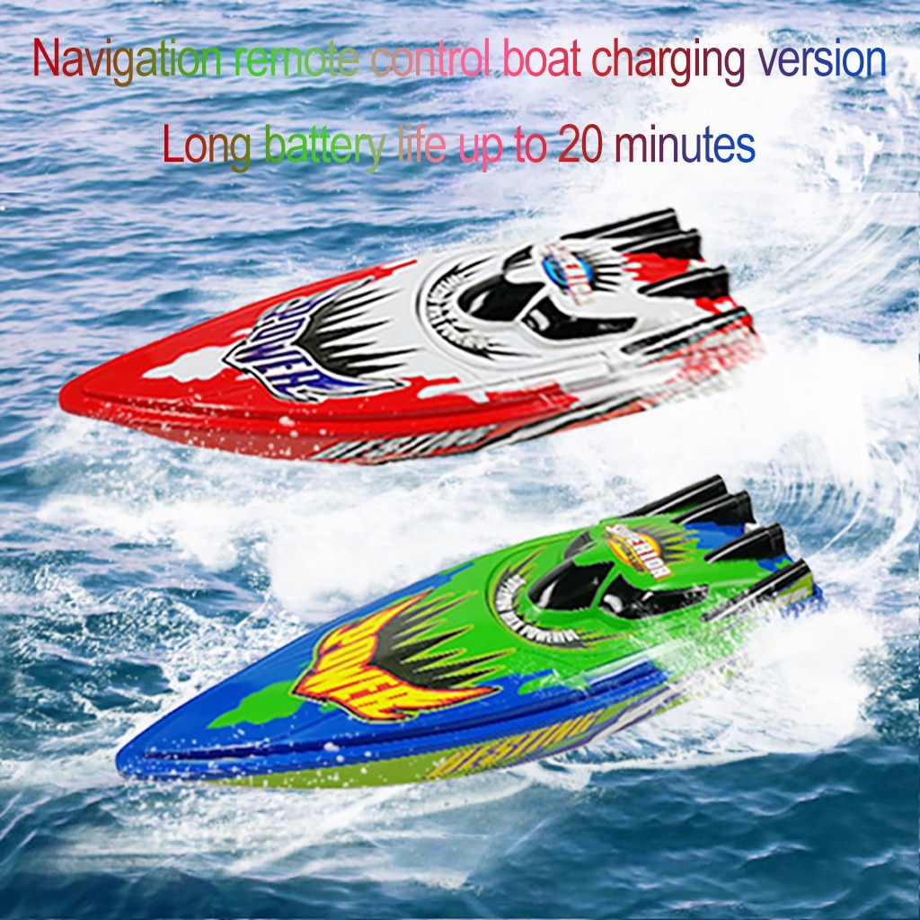 Lancha motora de Control remoto eléctrica de plástico con sensor de agua, barco a Control remoto C202 de alta velocidad, barco a Control remoto, juguete para niños, # g4