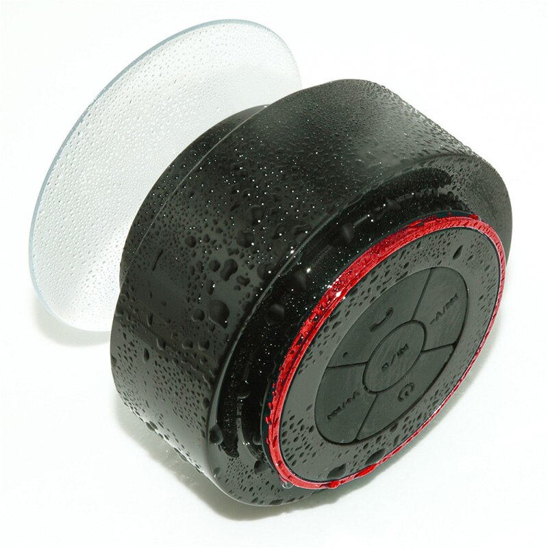 Altavoz estéreo inalámbrico, resistente al agua, compatible con Bluetooth, para iPhone 13, 12, Xiaomi, portátil, para ducha, Radio FM: Upgraded Red