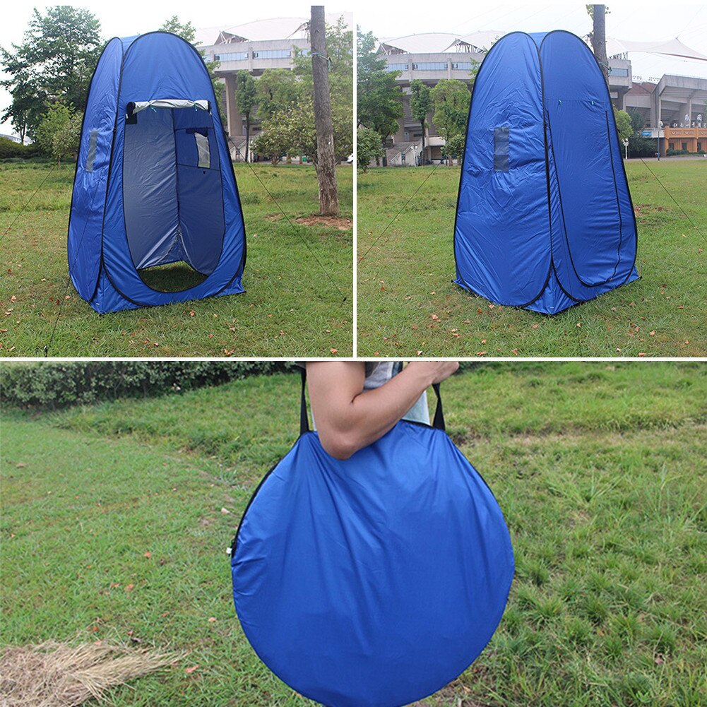 Tenda portátil dobrável com janelas, à prova d&#39;água, banheiro, vestimenta, acampamento, pessoa solteira, proteção do sol