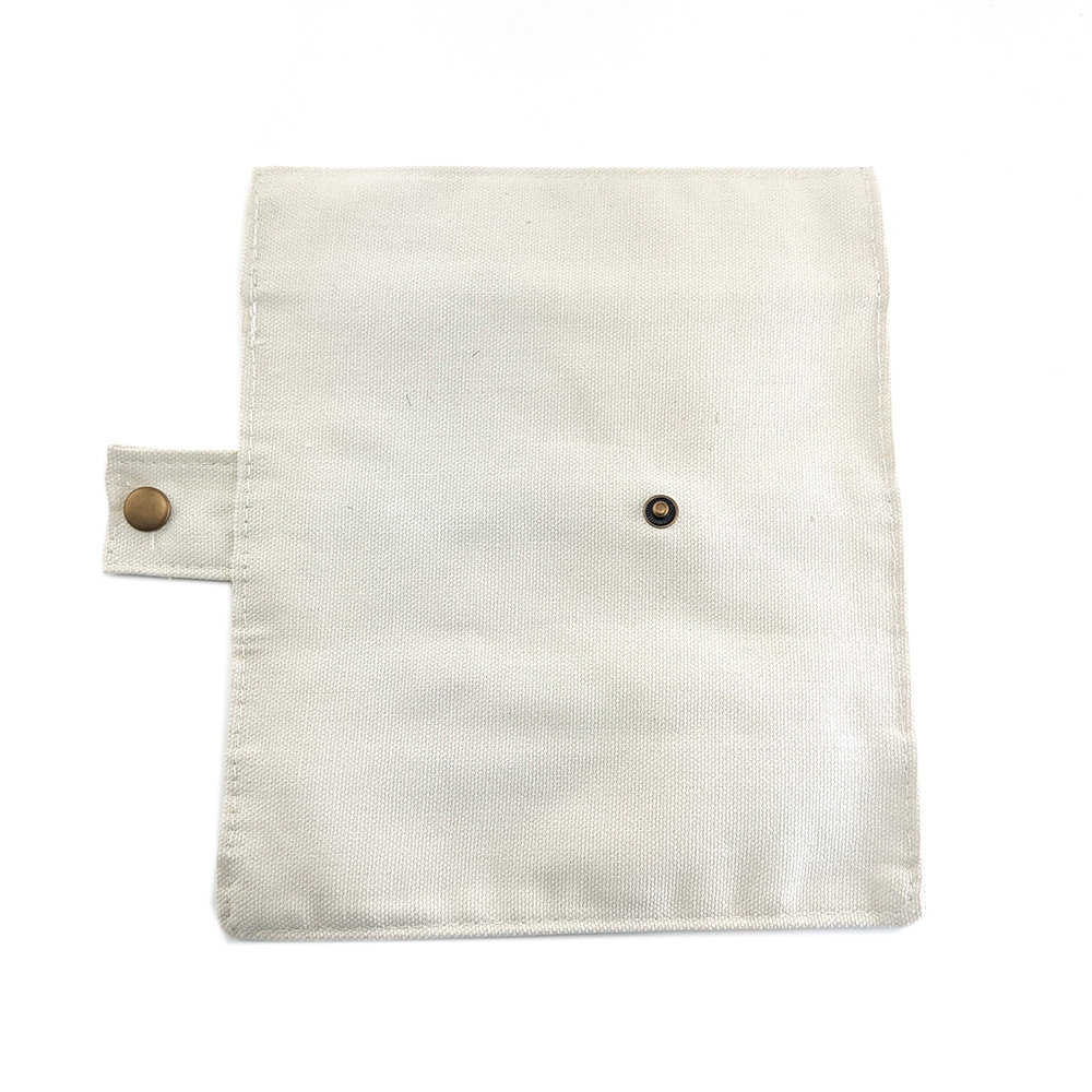 1Pc Opbergtas Bestek Set Canvas Doek Zakken Reizen Camping Buggy Tas Bestek Brush Pouch Herbruikbare Pen Zak Neutrale snap Stijl: 935-J-1