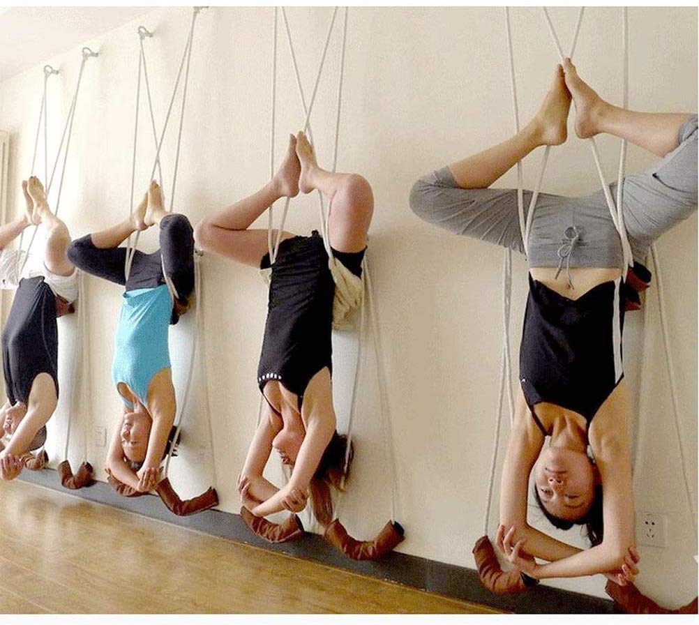 Iyengar-Cuerda de pared para Yoga, cinturón extensible para colgar, eslinga, Kit de montaje en pared, herramienta de inversión antigravedad, accesorio
