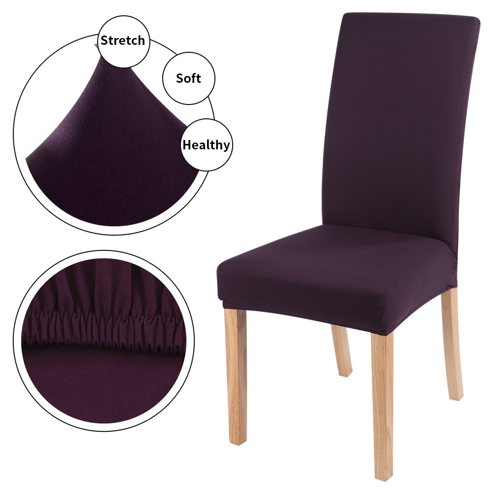 1 st ren färg pu läder tyg material vattentät matplats stol klädsel hotell bankett sätes klädsel stol skydd: B- russet-röd