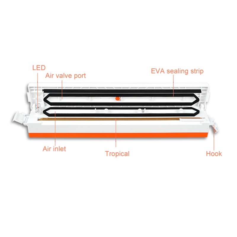 Atwfs vacuum sealer food saver forseglingsmaskine vakuumbeholderpakker vaccum sealer poser vakum ruller 20 cmx 500cm+28 cmx 500cm