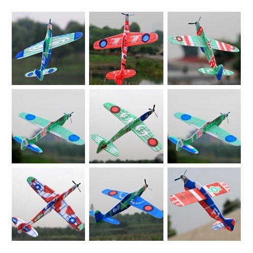 12-48cmThrowing Airplane Glider Plane Model Outdoor Kid Toys Aircraft Inertial EPP Airplane Made Of Foam Plastic Hand Launch: 19cm randomly