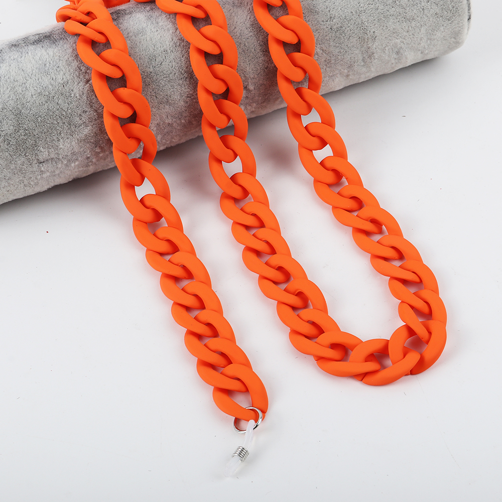 Matte Farbe Acryl Sonnenbrille Ketten Für Frauen Männer Lesebrille Ketten Brillen Kabel Halter Neck Kette Strap Lanyard: Dunkelgrau