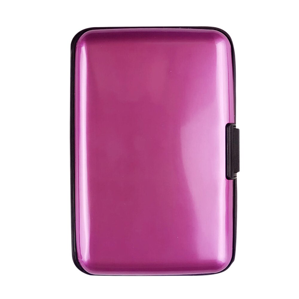 Business Card Case Houder Plastic Pocket Case Box Cover Credit Opbergtas Waterdichte Kaarthouder Portemonnee Voor Vrouwen Mannen: HOT Pink