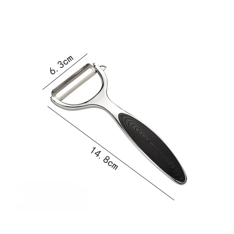Grattoir à peau, accessoires, éplucheur de légumes, éplucheur, broyeur, acier inoxydable, multifonction, pomme de terre, carotte, Gadgets de cuisine, outils: Gris clair